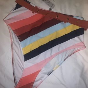 Retro High Waist Belted Swimsuit Bottom NWT